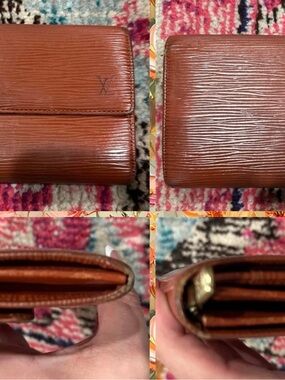 Louis Vuitton Sarah Epi Leather Long Wallet in Cognac Brown